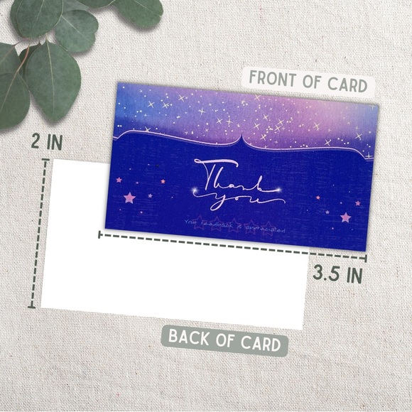 Sublime ⋆ Thank You Business Cards ⋆ Manifest Miracles - Picture 3 of 6